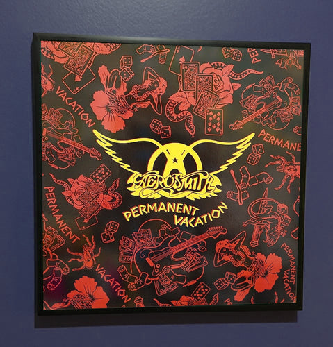 Aerosmith - Permanent Vacation Framed Original LP Artwork Sleeve 1987