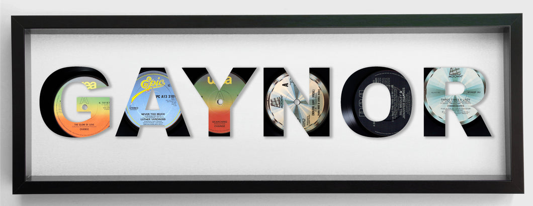 GAYNOR Letters Vinyl Record Art