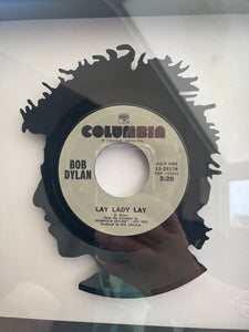 Bob Dylan 'Lay Lady Lay' Silhouette Vinyl Record Art 1969