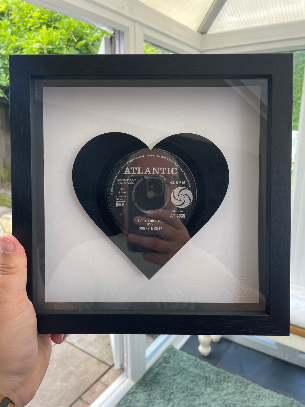 Sonny and Cher - I Got You Babe - Heart Vinyl Record Art 1965