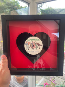 Madness - It Must Be Love - Heart Shaped Vinyl Record Art 1981
