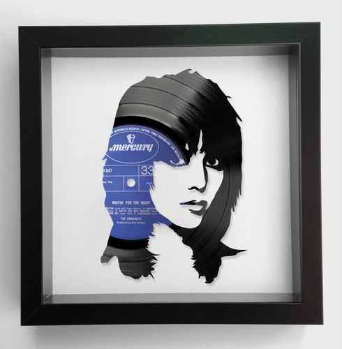 Joan Jett from The Runaways - Waitin' For The Night - Silhouette Vinyl Record Art 1977