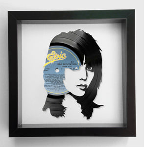 Joan Jett from The Runaways - Waitin' For The Night - Silhouette Vinyl Record Art 1977