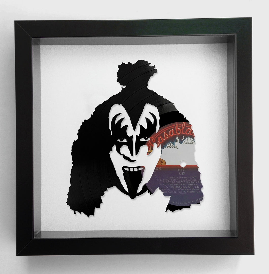 Kiss - Alive! II - Gene Simmons Vinyl Record Art 1977