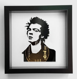 Sid Vicious from The Sex Pistols - Anarchy in the UK - Vinyl Record Art 1977