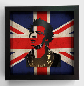 Sid Vicious from The Sex Pistols - Anarchy in the UK - Vinyl Record Art 1977