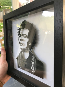 Sid Vicious from The Sex Pistols - Anarchy in the UK - Vinyl Record Art 1977