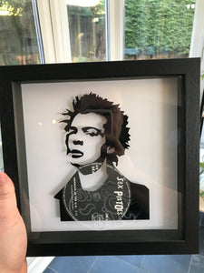 Sid Vicious from The Sex Pistols - Anarchy in the UK - Vinyl Record Art 1977