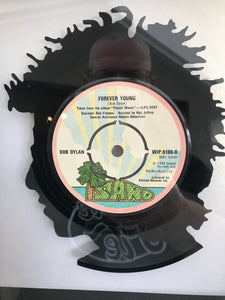 Bob Dylan 'Forever Young' Silhouette Vinyl Record Art 1974