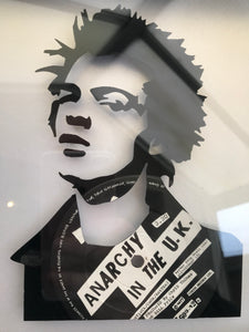 Sid Vicious from The Sex Pistols - Anarchy in the UK - Vinyl Record Art 1977