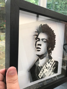 Sid Vicious from The Sex Pistols - Anarchy in the UK - Vinyl Record Art 1977