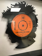 Cargar imagen en el visor de la galería, Bob Dylan &#39;Like a Rolling Stone&#39; Silhouette Vinyl Record Art 1965