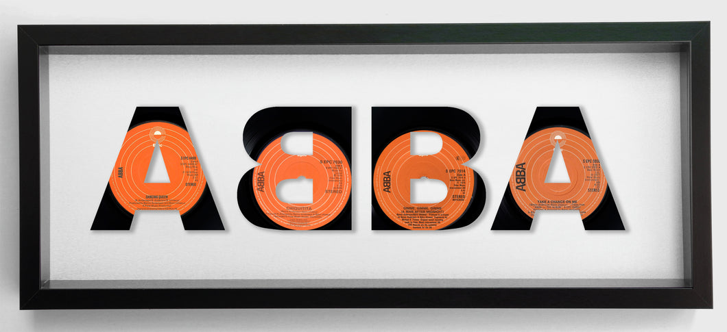 ABBA Letters Vinyl Record Art - Set of 4 Singles