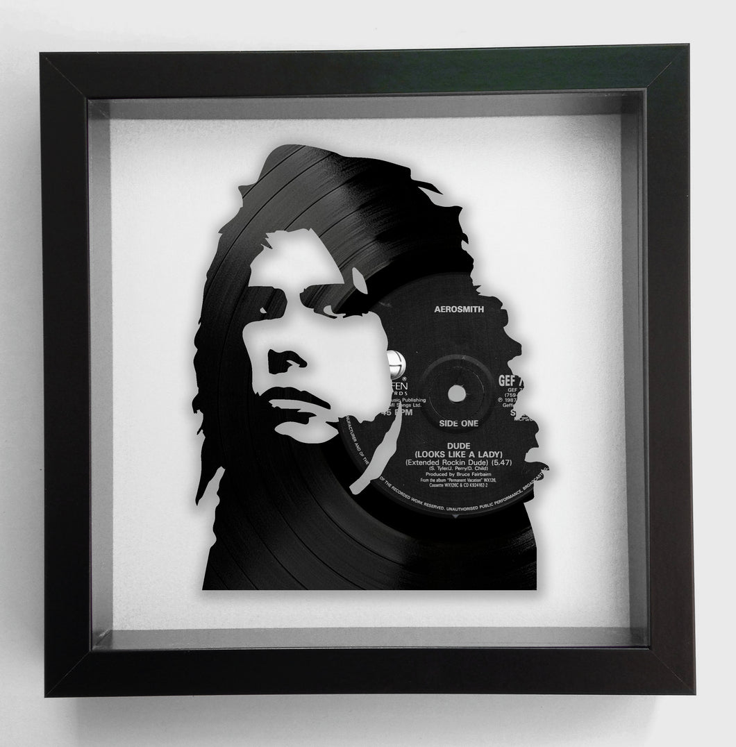 Steven Tyler of Aerosmith - Dude (Looks Like A Lady) Original Framed Vinyl Record Art 1990