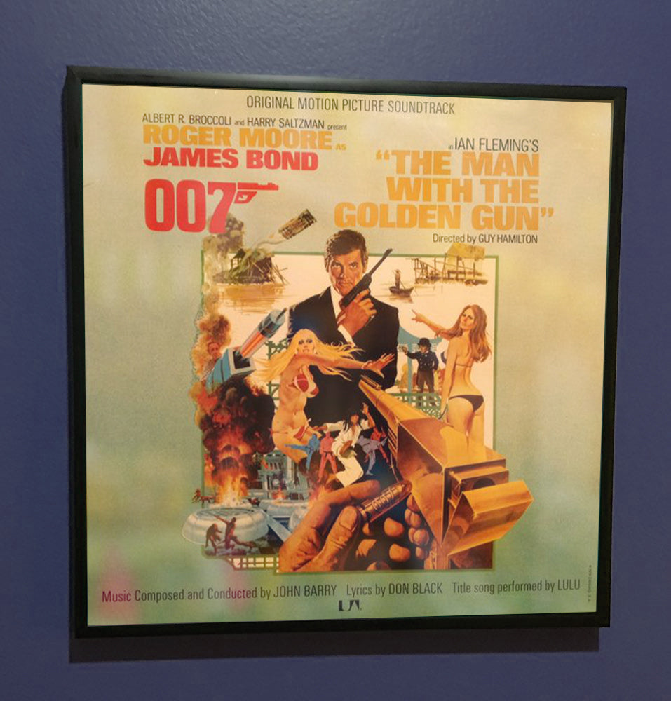 James Bond - The Man with the Golden Gun - Original Framed Album Artwork Sleeve 1974