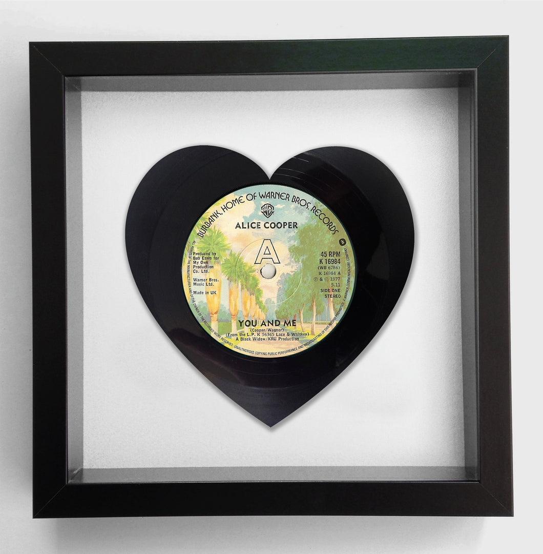 Alice Cooper - You and Me - Heart - Vinyl Record Art 1977