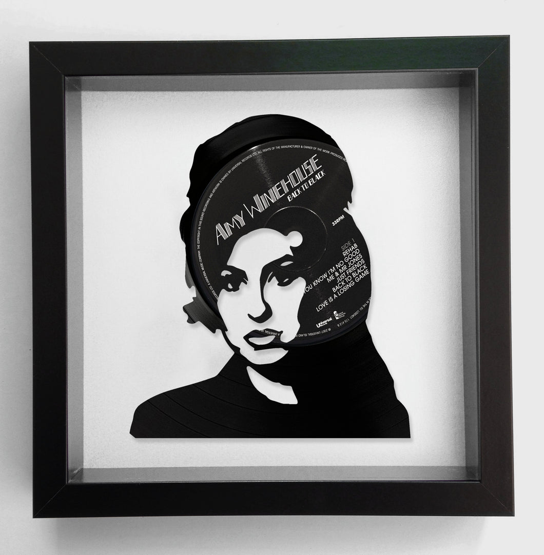 Vinilo Decorativo Amy Winehouse Mediano Stickart Negro