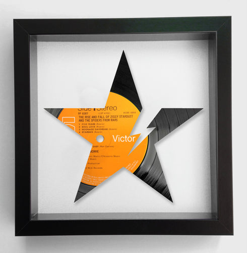 David Bowie Blackstar Design - Ziggy Stardust - Vinyl Record Art 1972
