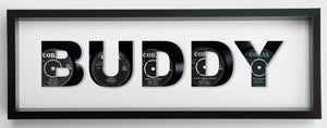 Buddy Letters Vinyl Record Art - Set of 5 Buddy Holly Singles