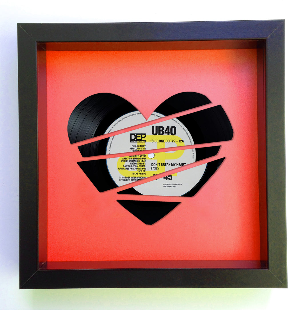 UB40 - Don't Break My Heart - Heart Shaped Vinyl Record 1985