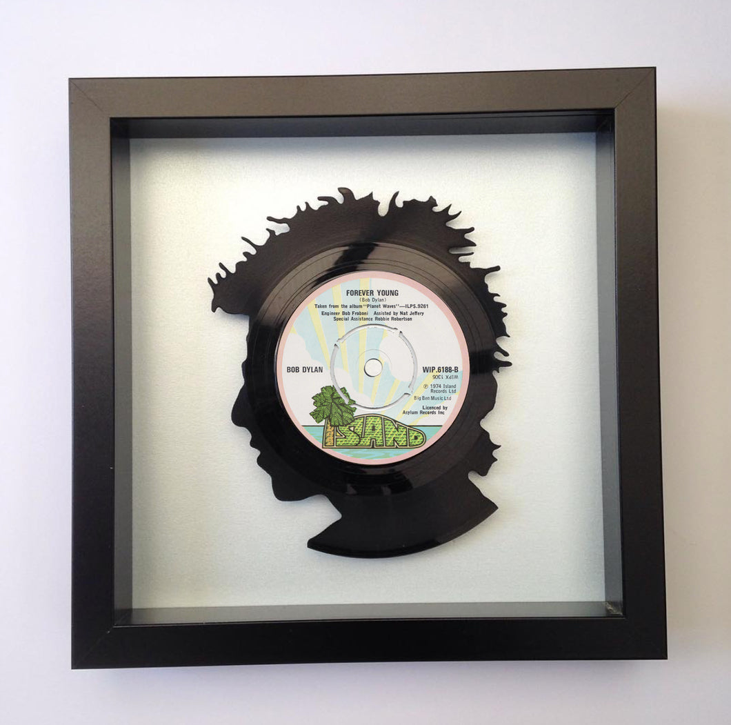 Bob Dylan 'Forever Young' Silhouette Vinyl Record Art 1974