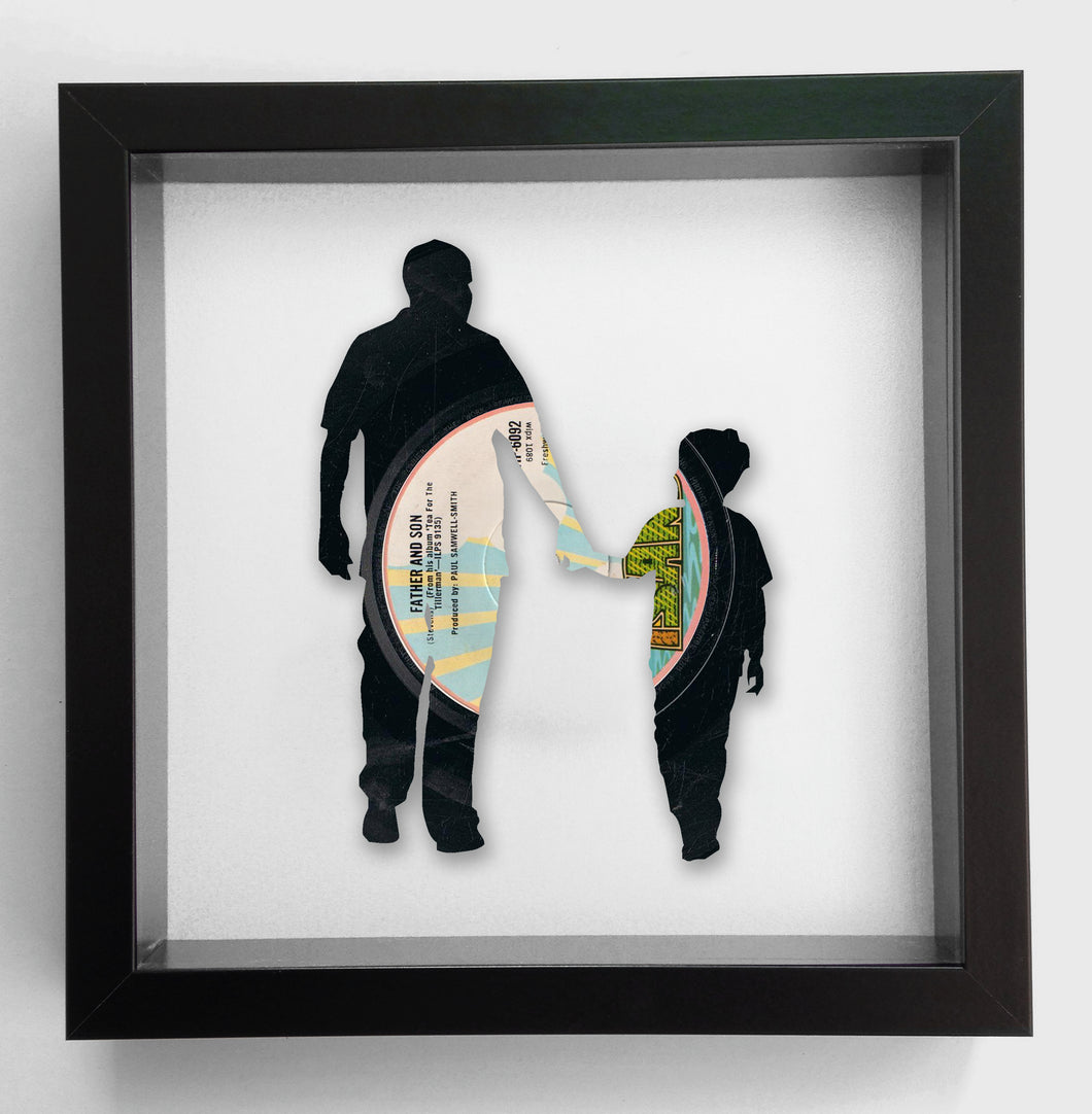 Father and Son - Cat Stevens - Silhouette Vinyl Record Art 1970