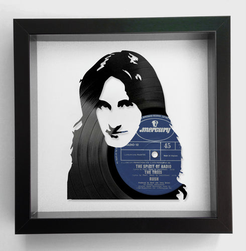 Geddy Lee from Rush - Spirit of Radio - Vinyl Record Art 1980