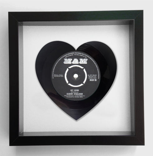 Gilbert O'Sullivan - Get Down - Heart Shaped Vinyl Record Art 1973
