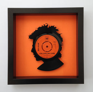 Bob Dylan 'Like a Rolling Stone' Silhouette Vinyl Record Art 1965