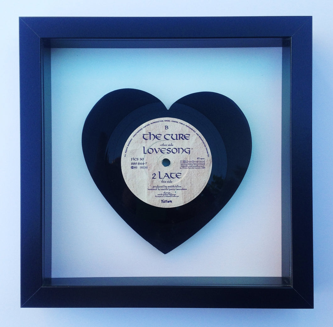 The Cure - Lovesong - Heart - Vinyl Record Art 1989