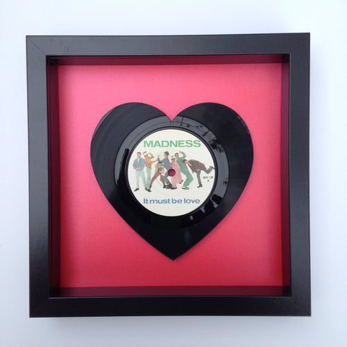 Madness - It Must Be Love - Heart Shaped Vinyl Record Art 1981