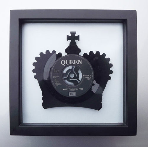 Queen I Want To Break Free Crown Shaped Vinyl Record Art 1984