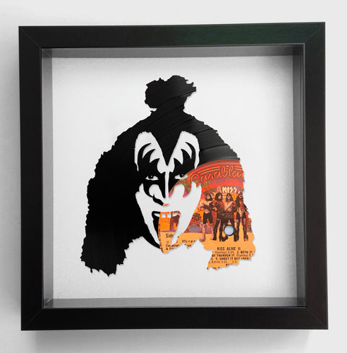 Kiss - Alive! II - Gene Simmons Vinyl Record Art 1977