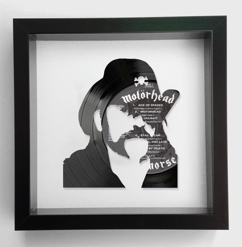 Lemmy from Motorhead - No Remorse - Vinyl Silhouette Record Art 1984