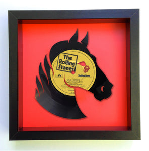 The Rolling Stones - Wild Horses - Mustang Logo Original Vinyl Record Art