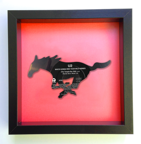 U2 - Who's Gonna Ride Your Wild Horses - Ford Mustang Vinyl Record Art 1992