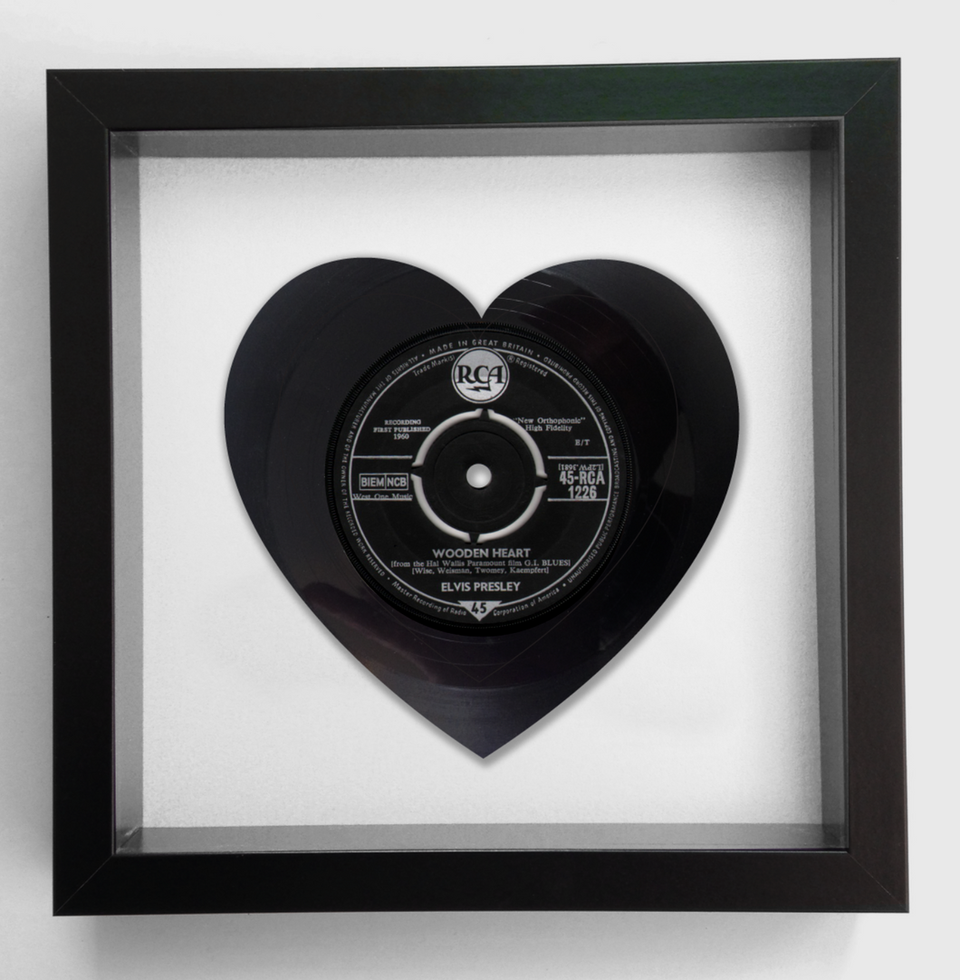 Elvis Presley - Can't Help Falling in Love - Heart Shaped Vinyl Record Art 1961