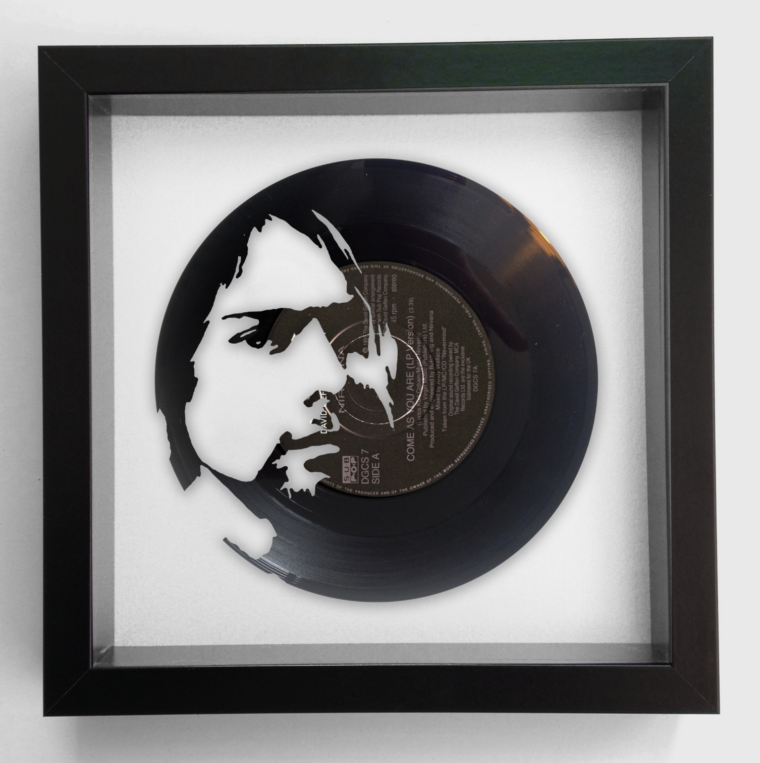 Nirvana - Come As You Are - Kurt Cobain - Vinyl Record Art 1992