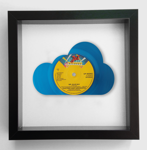 ELO - Jeff Lyne - Mr Blue Sky - Cloud - Blue Vinyl Record Art 1978