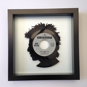 Bob Dylan 'Lay Lady Lay' Silhouette Vinyl Record Art 1969