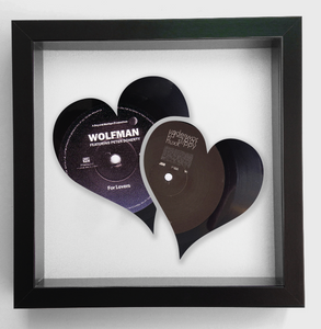 Two Hearts Become One - Vinyl Art - Wedding or Anniversary Gifts