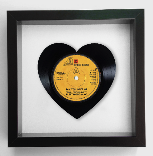 Fleetwood Mac 'Say You Love Me' Heart Vinyl Record Art