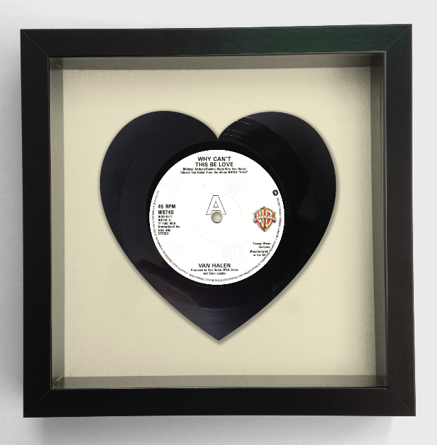 Van Halen - Why Can't This Be Love - Heart Shaped Vinyl Record Art 1986