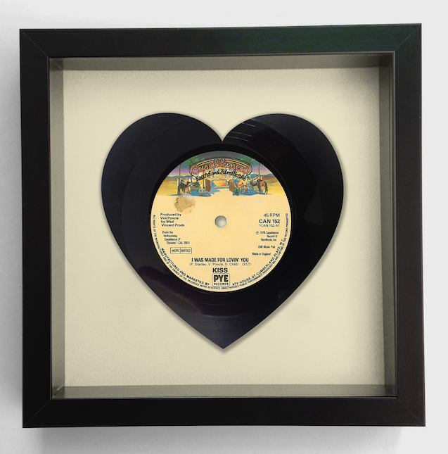 Kiss - I Was Made for Loving You - Heart Shaped Vinyl Record Art 1979