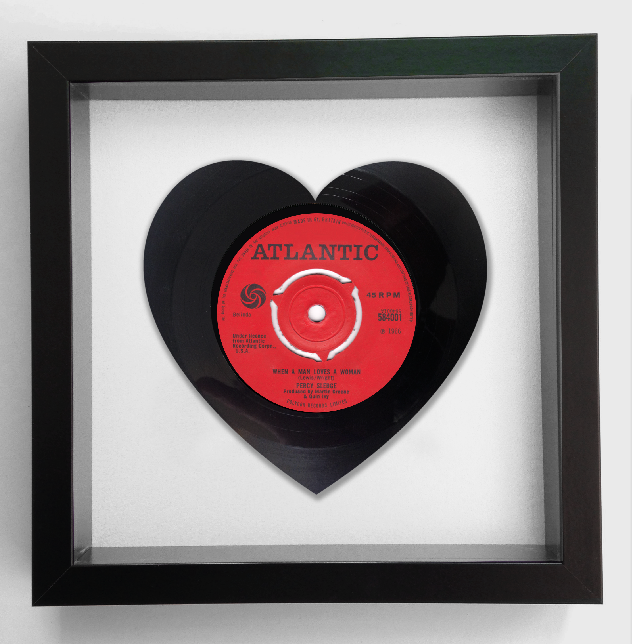Percy Sledge - When A Man Loves A Woman - Heart Vinyl Record Art 1966