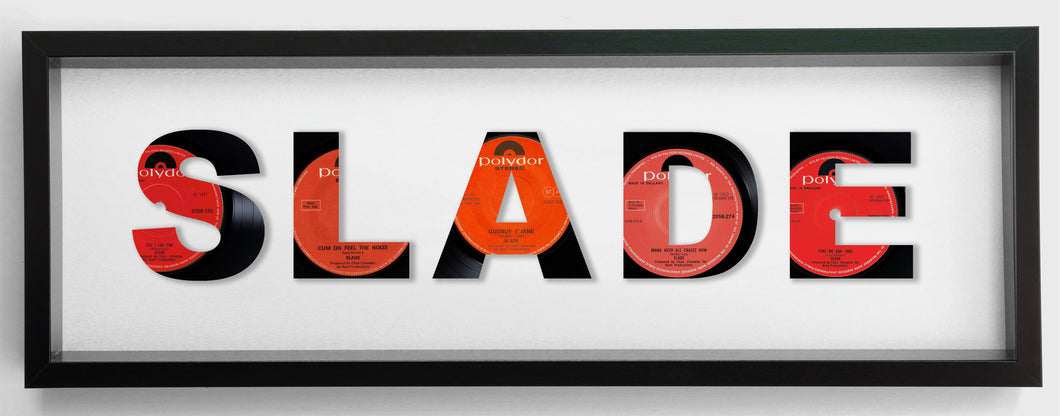 Slade Letters Vinyl Record Art - Set of 5 Slade Singles