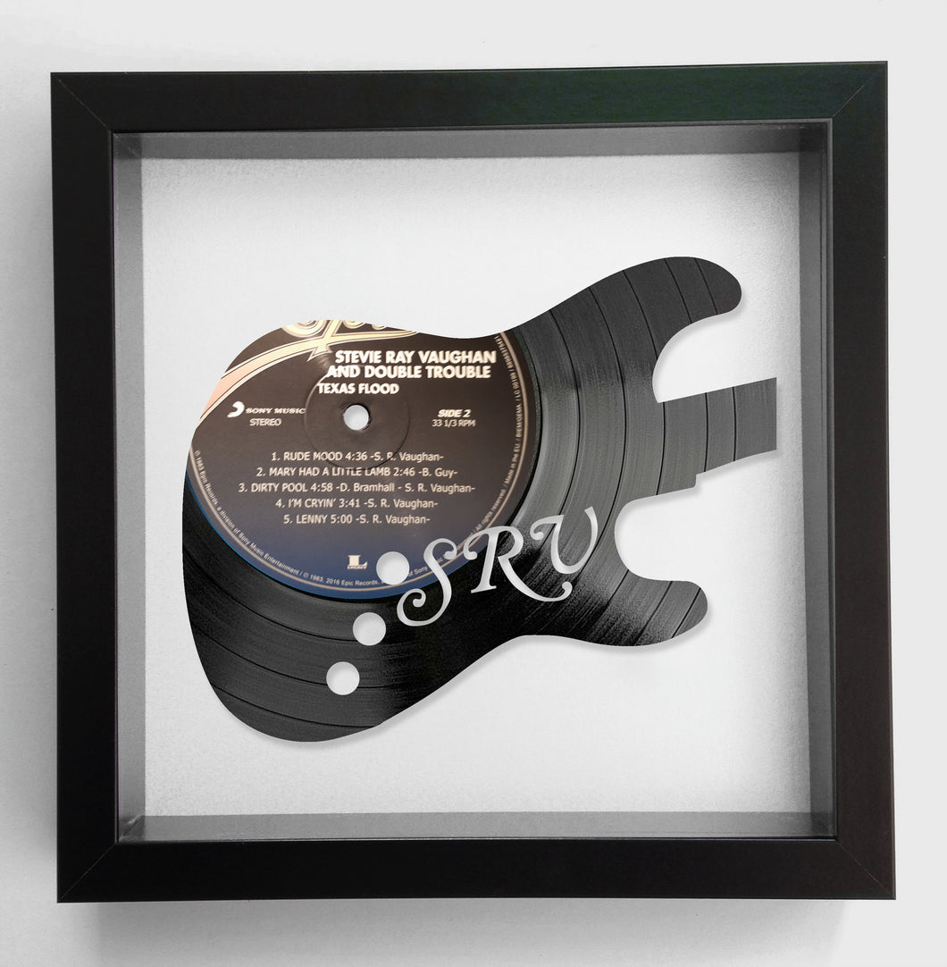Stevie Ray Vaughan - Texas Flood - Fender Guitar Vinyl Record Art 1983
