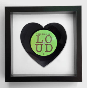 Ed Sheeran ‎- Thinking Out Loud - Heart Shaped Original Vinyl Record Art 2014