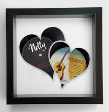 Charger l&#39;image dans la galerie, Two Hearts Become One - Vinyl Art - Wedding or Anniversary Gifts